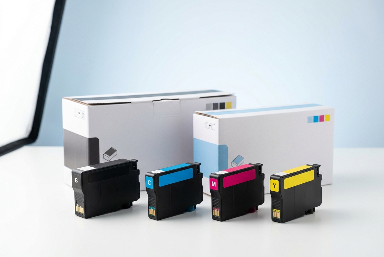 Pack cartouches d'encre 4 couleurs + toner noir