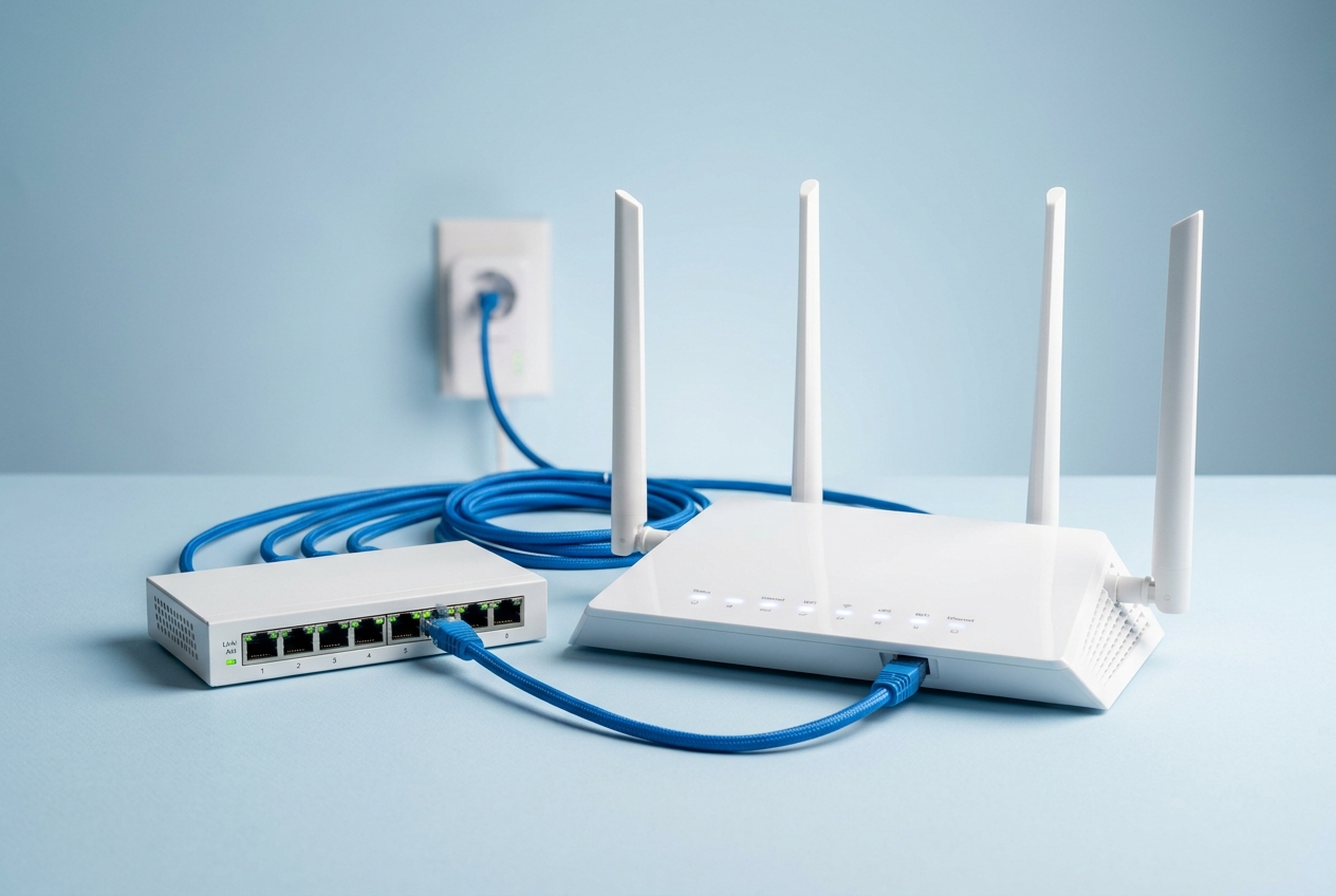 Routeur Wi-Fi 6 + switch Gigabit 8 ports